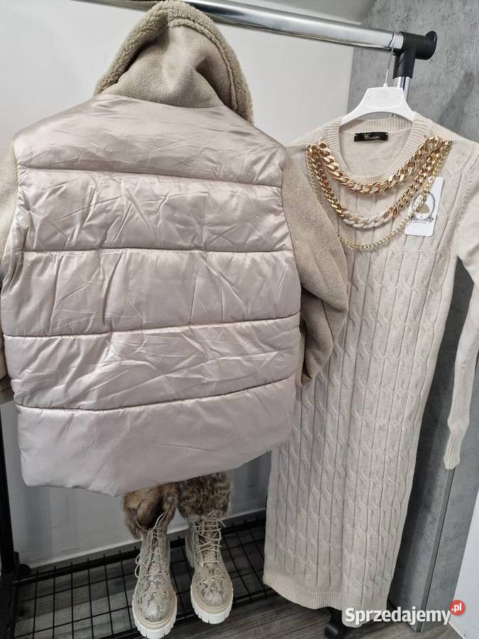Kurtka Bomberka Pikowana Baranek XS S m Inny materiał Żywiec