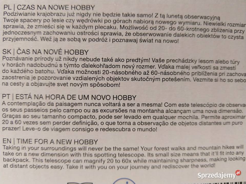 NAJTANIEJ Luneta Obserwacyjna Teleskopowa 2060 x Zabrze