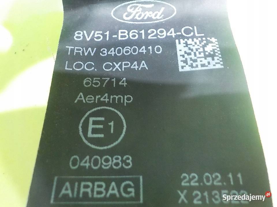 FIESTA MK7 16 TDCI 11r HB 3D pas bezpieczenstwa Suków