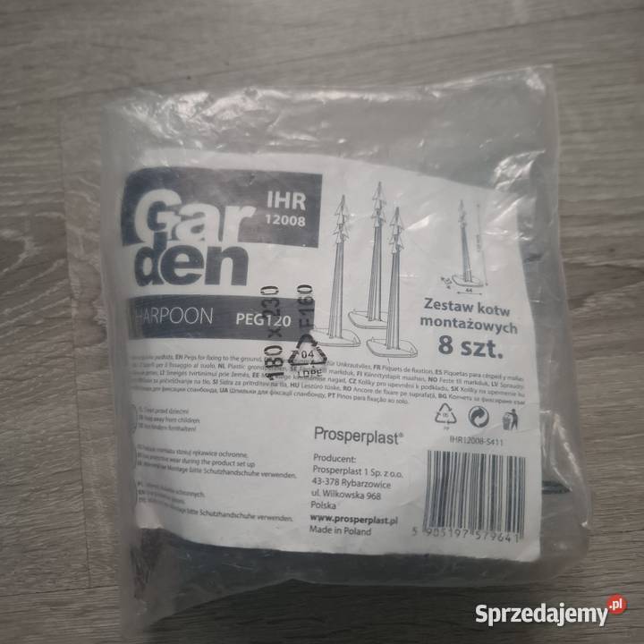 Szpilki kotwy montażowe Gardenic Harpoon PEG120 dolnośląskie Niwnice