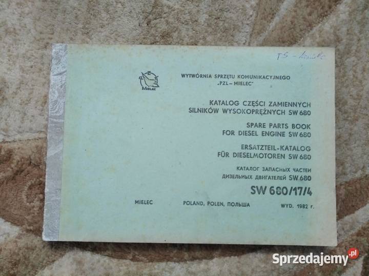 Katalog części silników wysokoprężnych SW 680174 Lublin sprzedam
