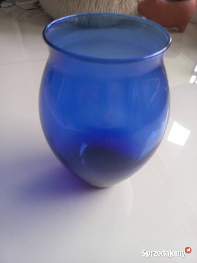 Wazon kobaltowy duży Wazony Wyposażenie wnętrz sprzedam