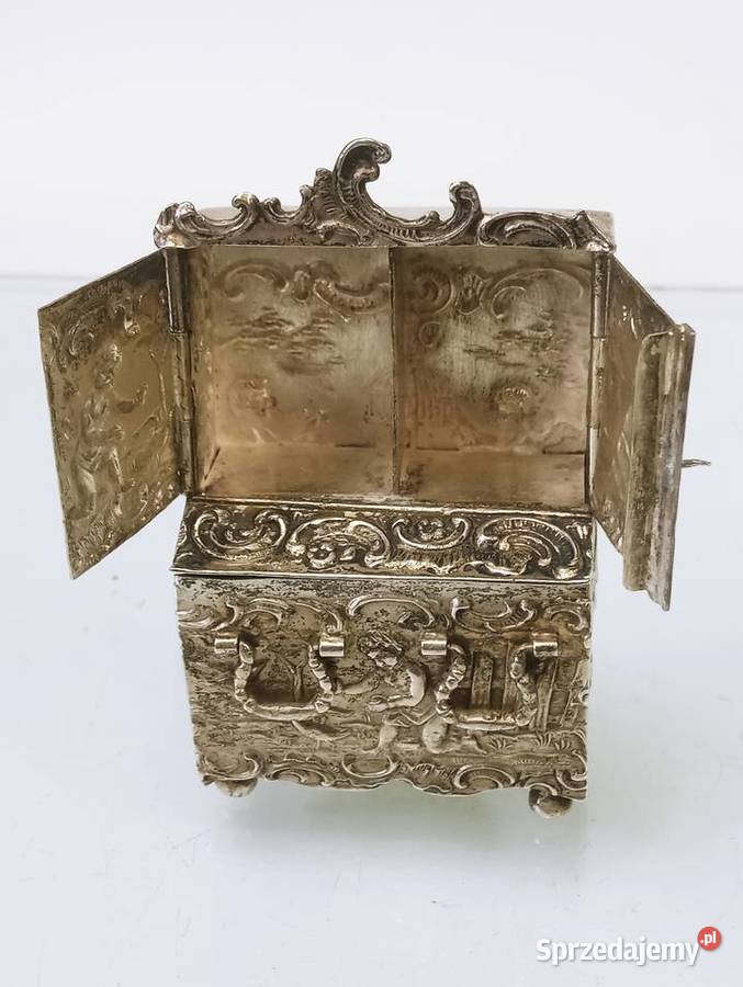 Hanau Kredens Srebro pr 800 Miniatura Komoda Nowa Sól