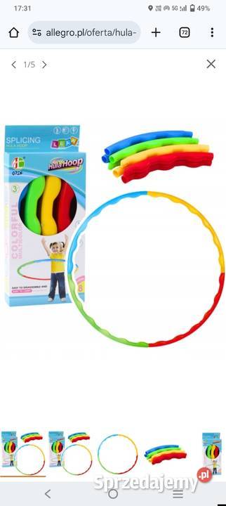 Hulahop z wypustkami kolorowe 60 składane z 8 Kwidzyn