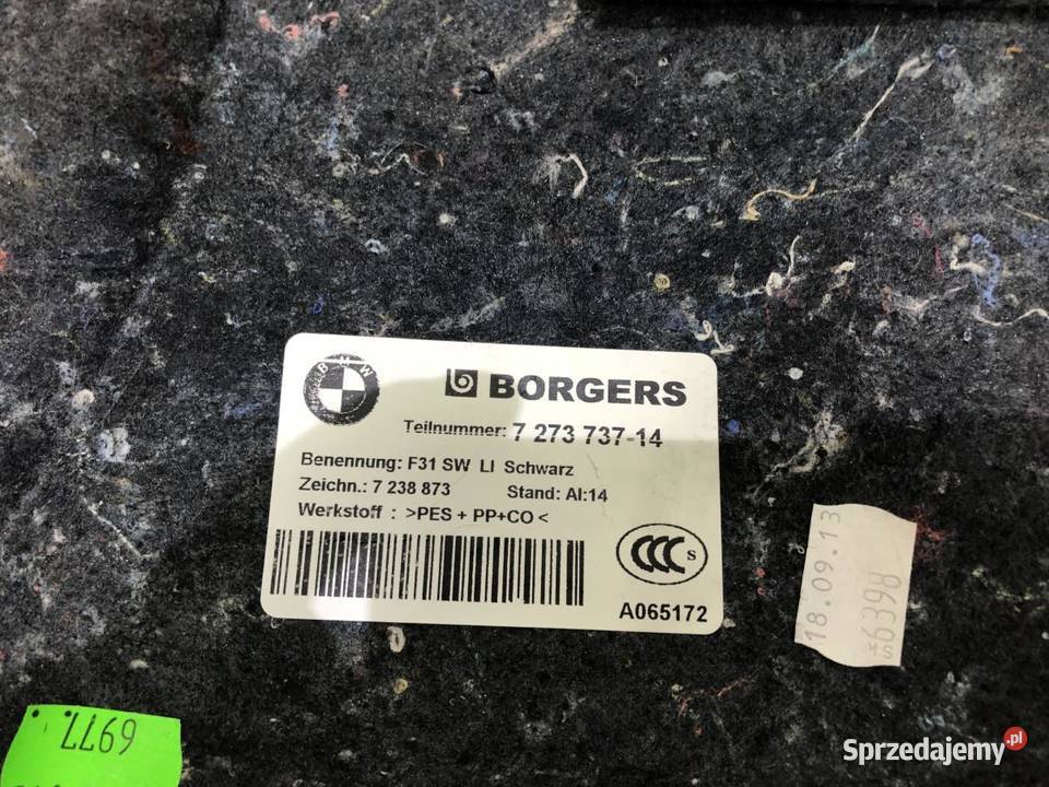 TAPICERKA BAGAŻNIKA LEWA BMW F31 7273737 wielkopolskie sprzedam