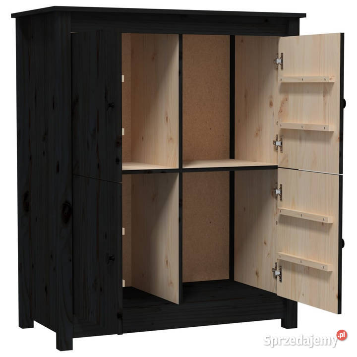 Szafka czarna 83x415x100 lite drewno sosnowe mazowieckie Warszawa