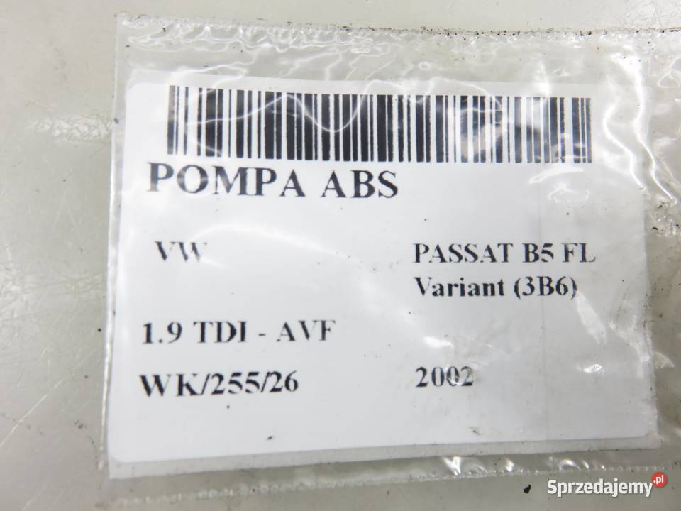 POMPA ABS VW PASSAT B5 FL Variant 0265950055 małopolskie