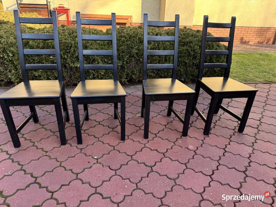Krzesło drewniane kuchenne czarne krzesła do Garwolin