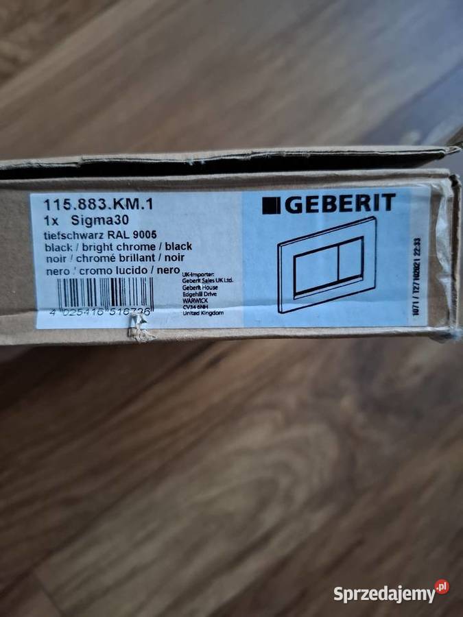 GEBERIT przycisk Sigma30 do WC 1158831 Czarny śląskie Piekary Śląskie
