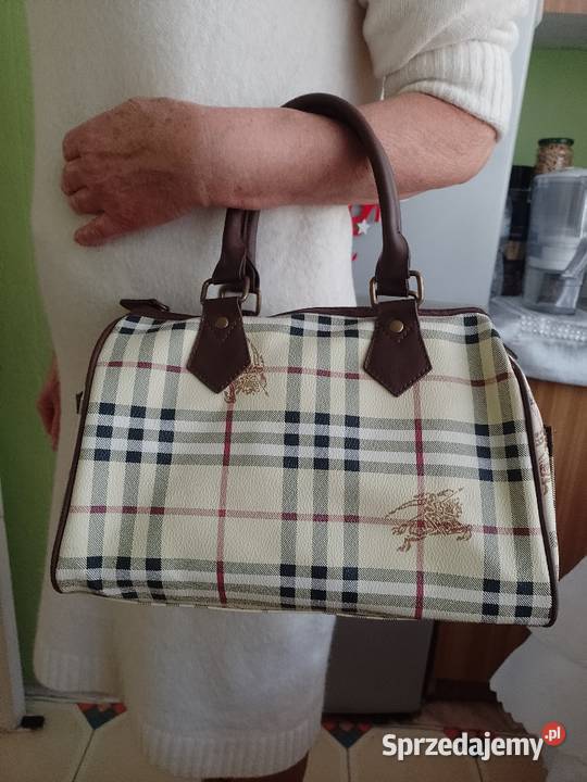 BurberrysEkskluzywna torebka kuferek z Londynu kolorowy Kraków