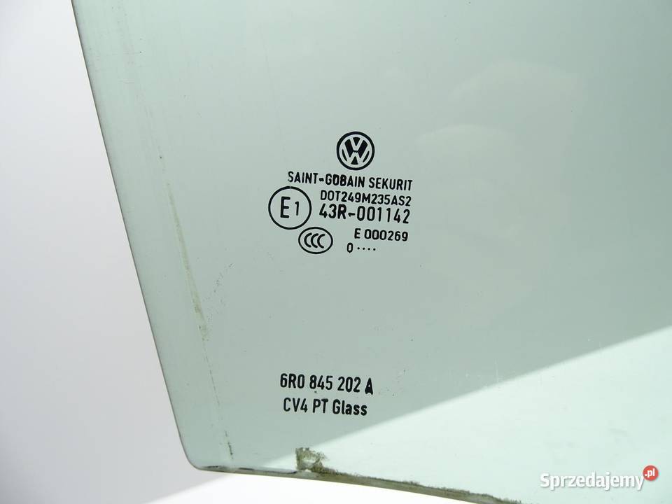 SZYBA DRZWI PRAWA PRAWY PRZÓD PRZEDNIA VW POLO V