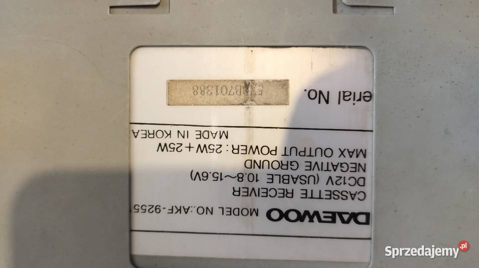 Radio samochodowe klasyk 1DIN Daewoo oryginał Sokolniki