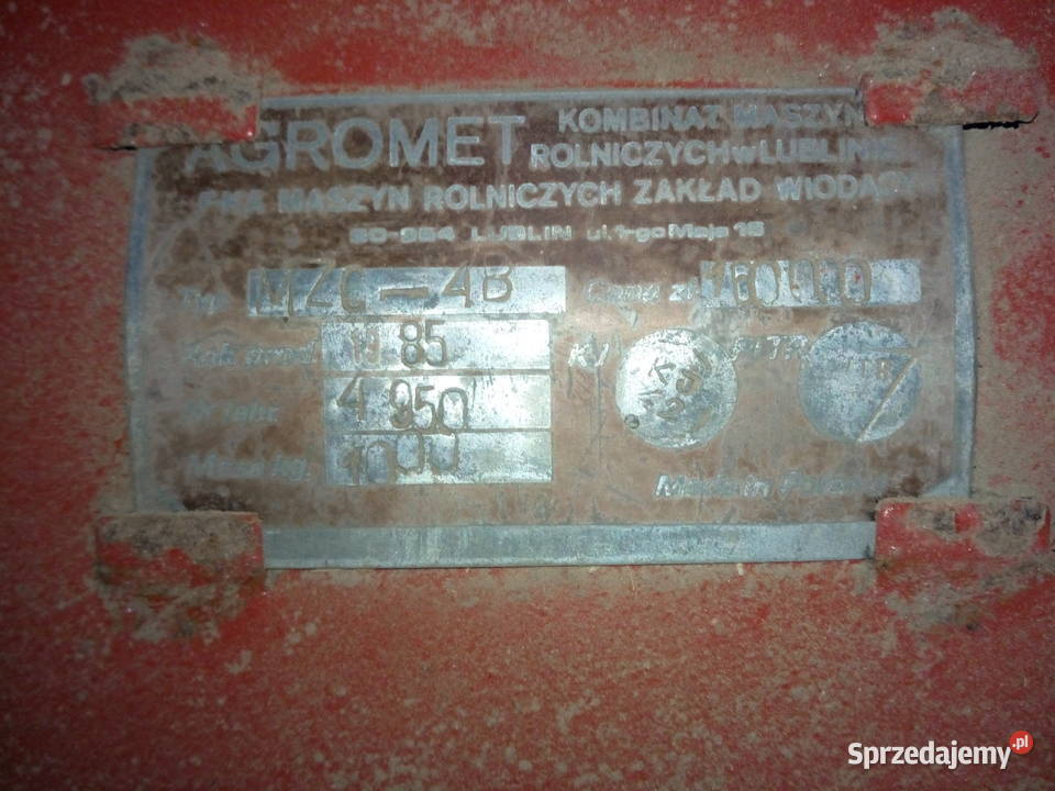 Maszyna do młócenia zboża i grochu MZC4B świętokrzyskie Sadłowice