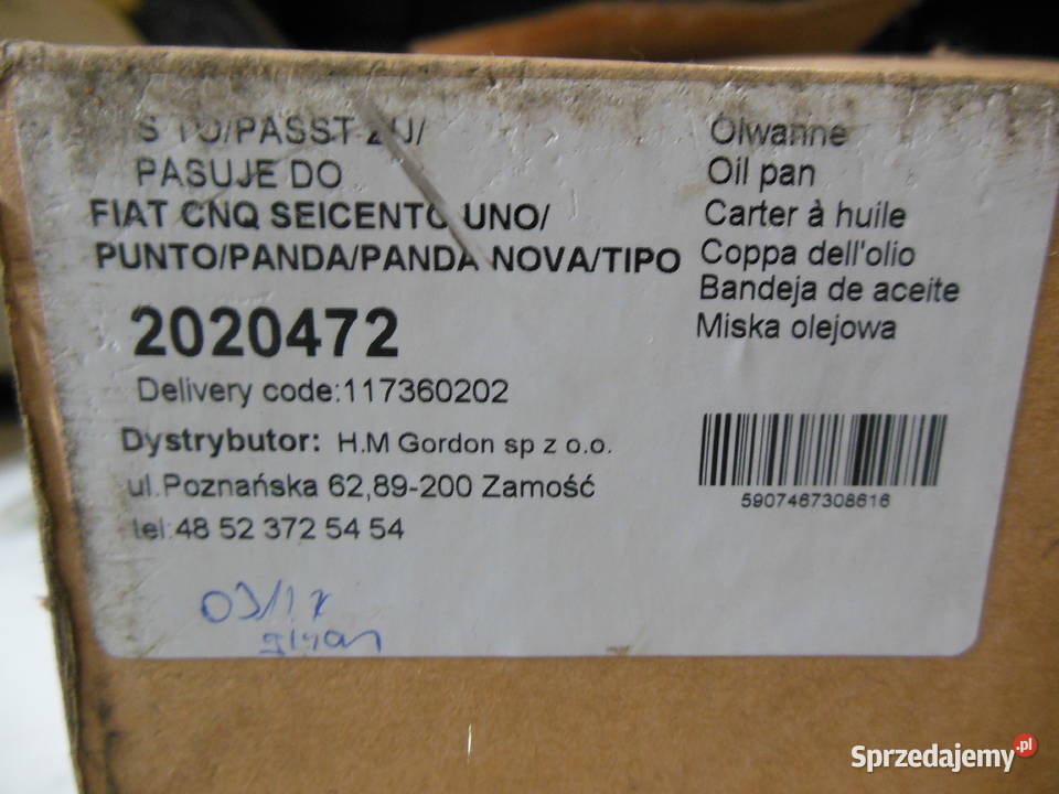 MISKA OLEJOWA 2020472 FIAT SIECENTO CINQUECENTO osobowe Kozy sprzedam