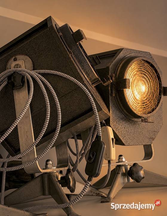 Lampa teatralna PRL Vintage loft Poznań
