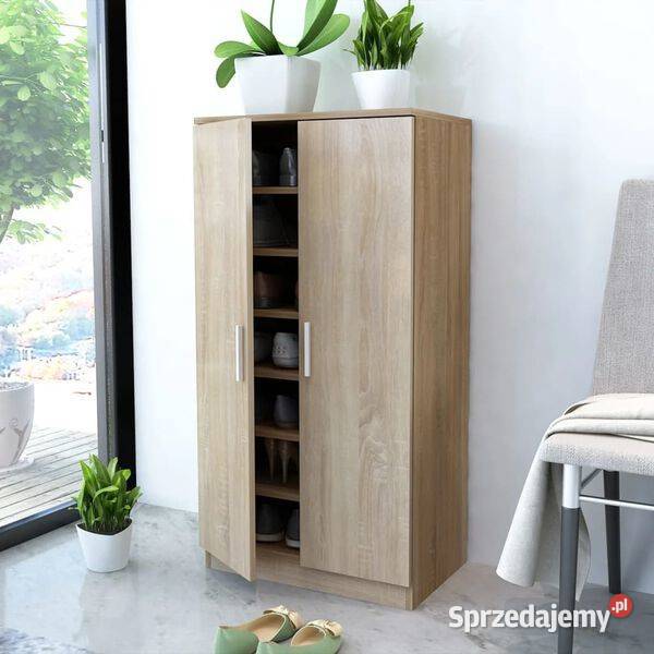 Szafka na buty z 7 półkami drewno dębowe243061 Warszawa