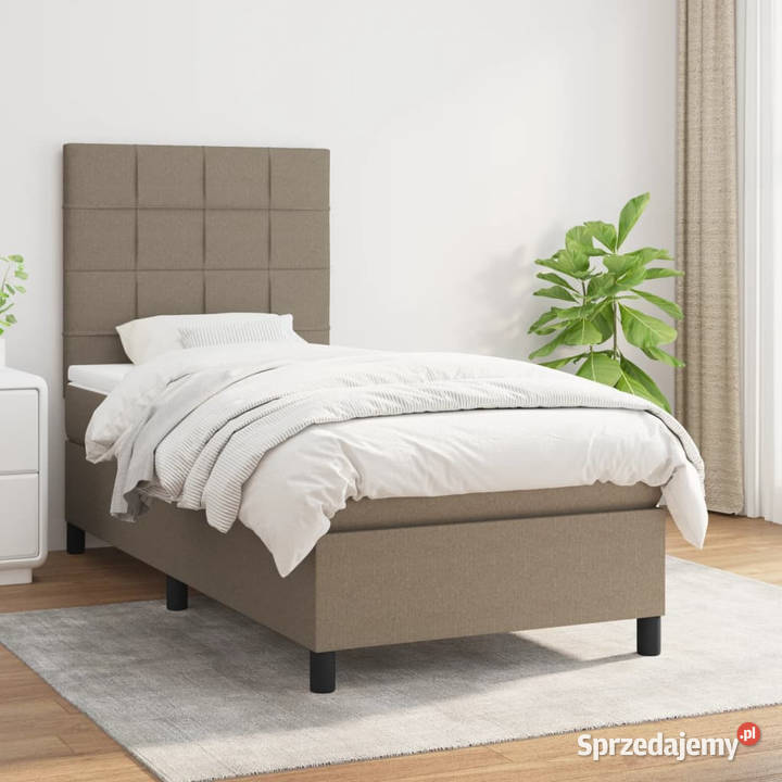 Łóżko z Materacem Kontynentalne Do Sypialni 128cm sprzedam