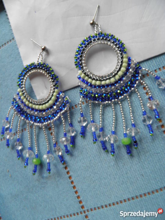 Kolczyki niebieskiestal chirurgicznabeading Częstochowa