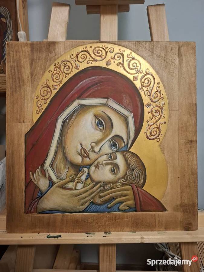 Ikona Trójcy Świętej pisana na desce lipowej Szczecin