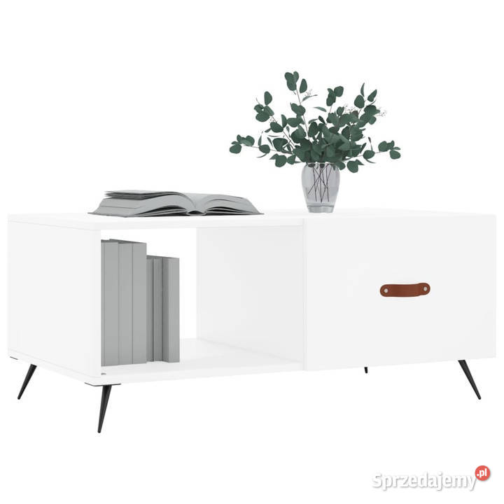 Stolik kawowy biały 90x50x40 materiał Warszawa