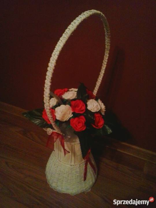 Kosze z kwiatami i bez papierowa wiklina Koronowo