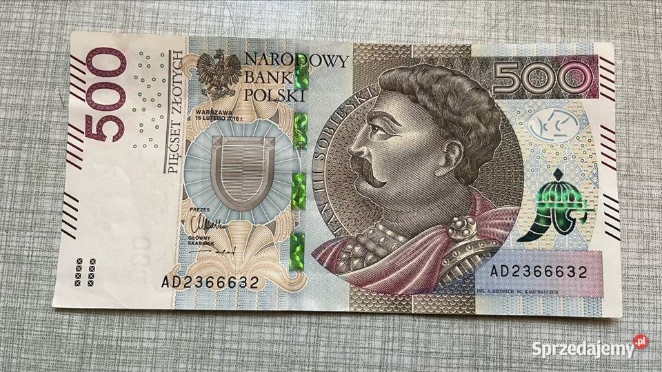 Banknot 500 RADAR ECHO wczesna seria Kędzierzyn-Koźle sprzedam