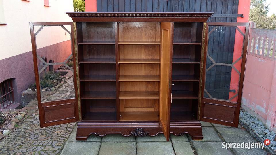 Wspaniała Biblioteka Witryna Dąb 1920 Renowacji Ziębice