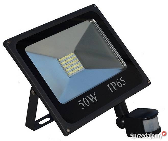 NAŚWIETLACZ LED 50W CZUJNIK RUCHU IP65 LAMPA SMD