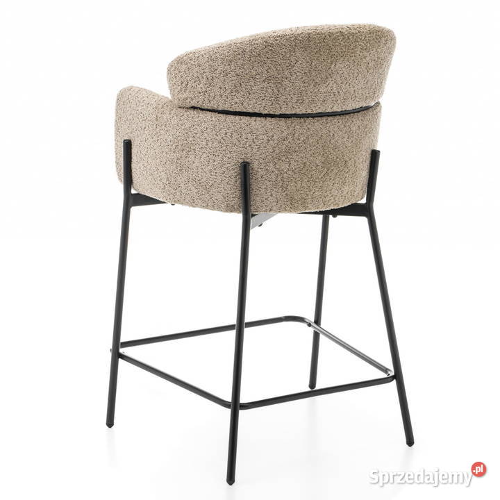 Hoker Tapicerowany Bolzano Boucle Ciemnobeżowe Tarchały Małe