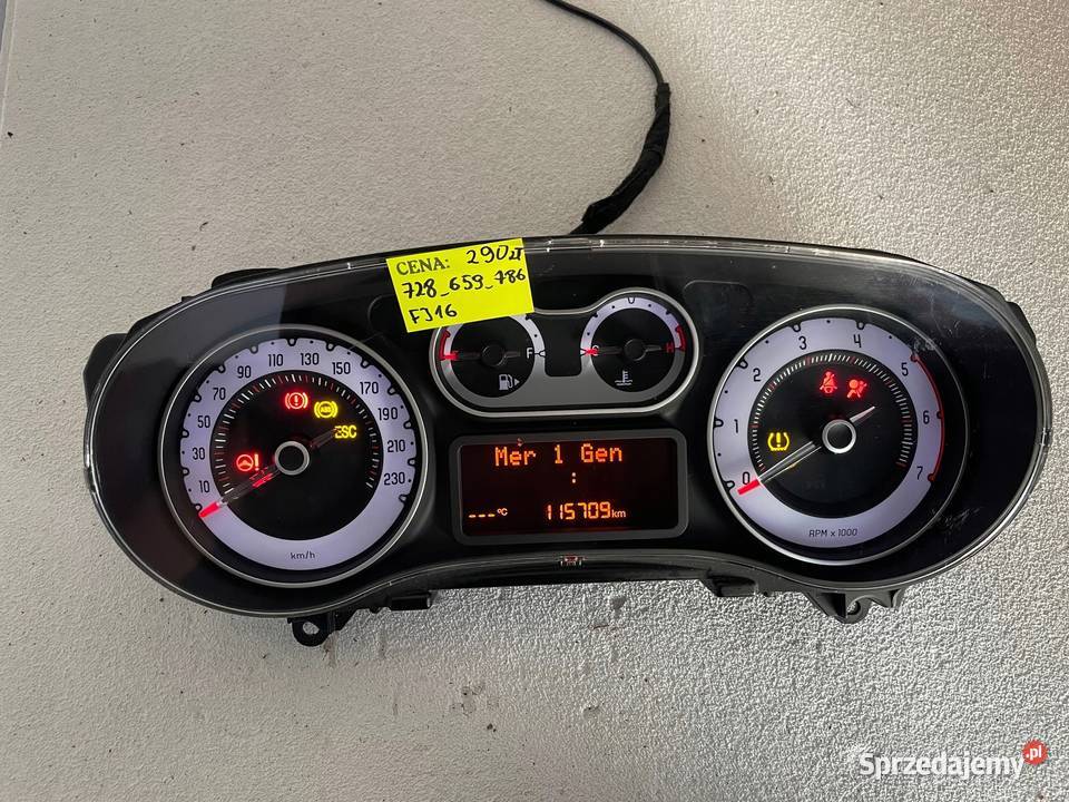 LICZNIK ZEGARY FIAT 500L 52003375 A2C13892800 Warszawa sprzedam