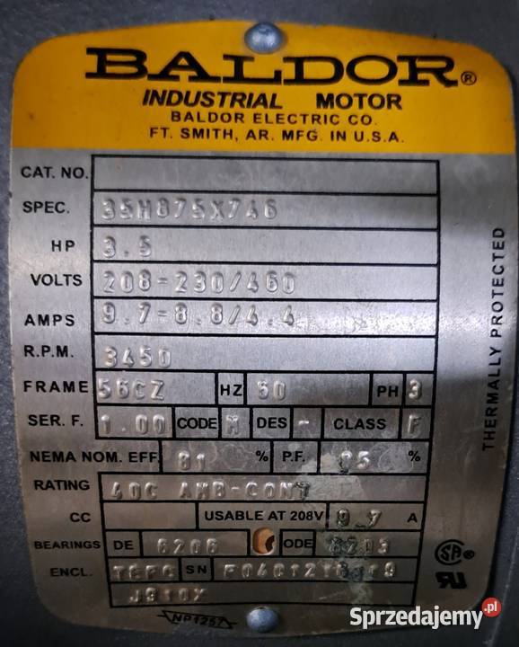 Wentylator Bocznokanalowy BALDOR GAST 1 5kW Pleszew