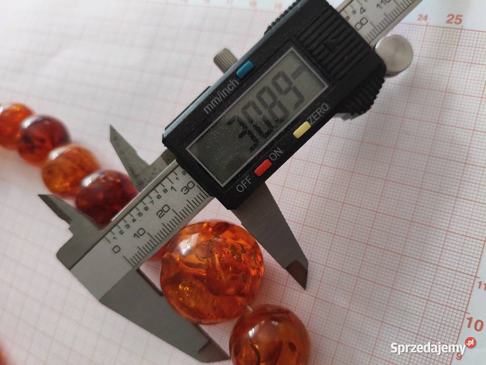 Naszyjnik Bursztyn Vintage kule Białystok