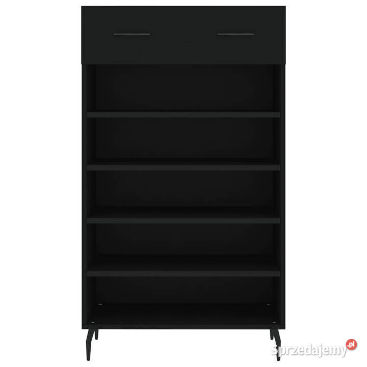 Szafka na buty czarna 60x35x105 materiał