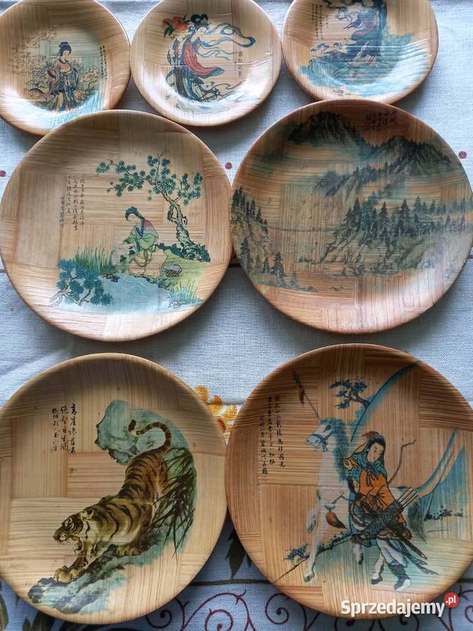 Bambusowe talerze Tajwan Rękodzieło Łomża