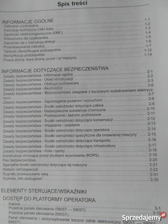 dtr instrukcja obsługi KOPARKOŁADOWARKA CASE zachodniopomorskie Szczecin