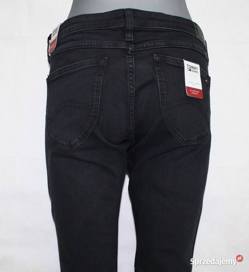 Damskie jeansy Tommy Jeans Sophie czarne rurki Rozmiar 42(XL)