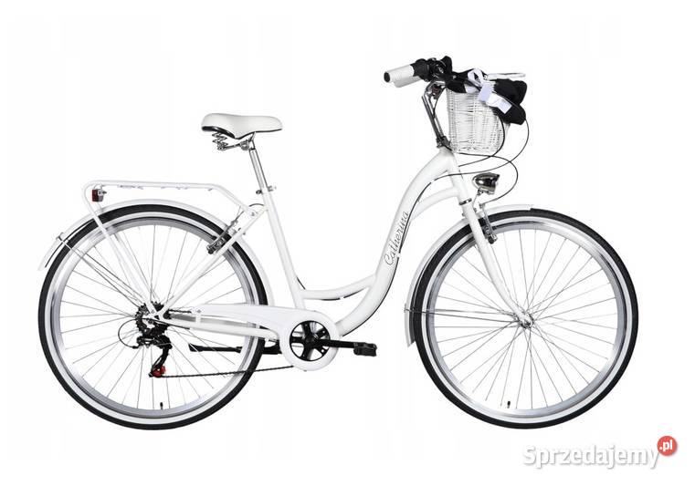 ROWER DAMSKI BIAŁY MIEJSKI 28 SHIMANO DAMKA KOSZ małopolskie Skawina
