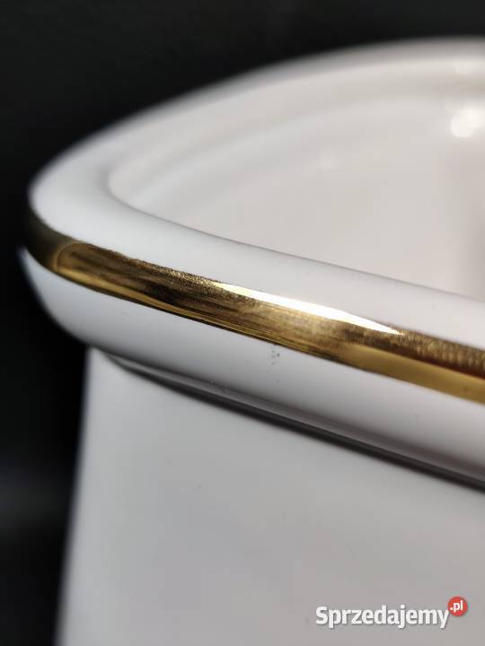 Ceramiczna osłonka kaktusiarka vintage lata 6070 Poddębice