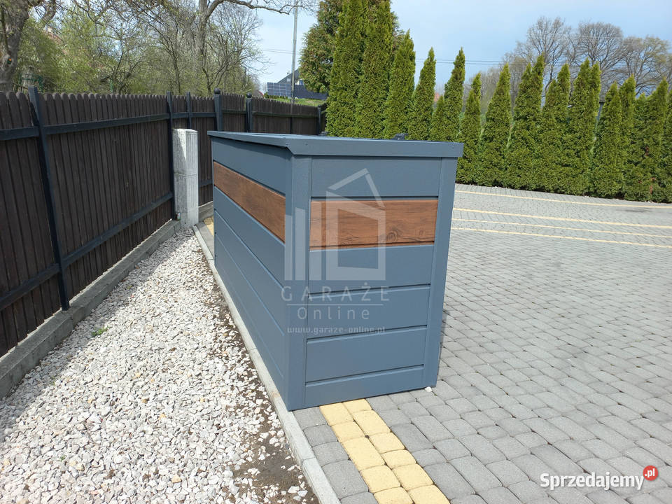 wiata śmietnikowa obudowa kubłów 275x80x120 śląskie