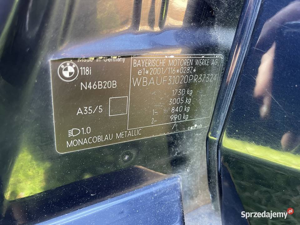 BMW 118i 130 271 Alu Klimatronic PDC Seria 1 Radom