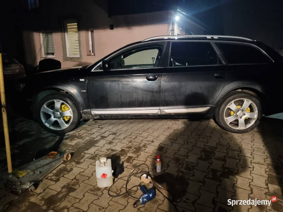 Audi A6 C6 4F Kombi Allroad 2009r Skóra Czarna Fotele i kanapy Skawina