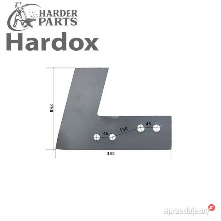 Krój płozowy HARDOX 073088P części do pługa Suwałki