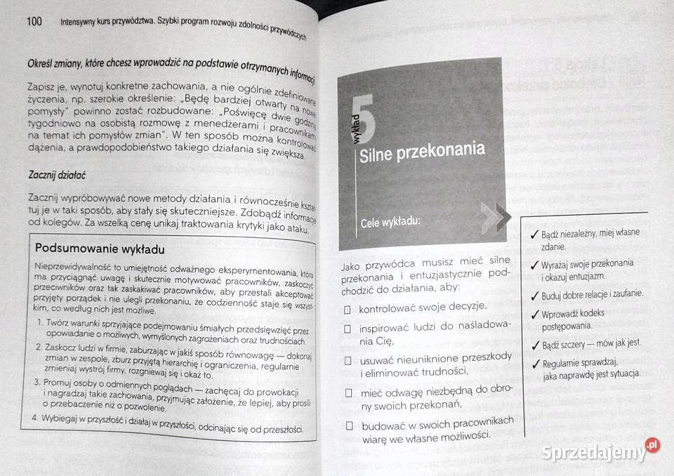 Intensywny kurs przywództwa Szybki program miękka Chełm sprzedam