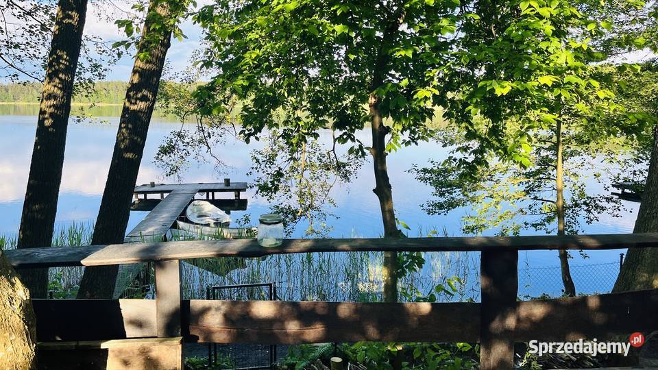 Dom jeziorem Omulew w otoczeniu lasów MAZURY ogródek Sprzedaż Wikno