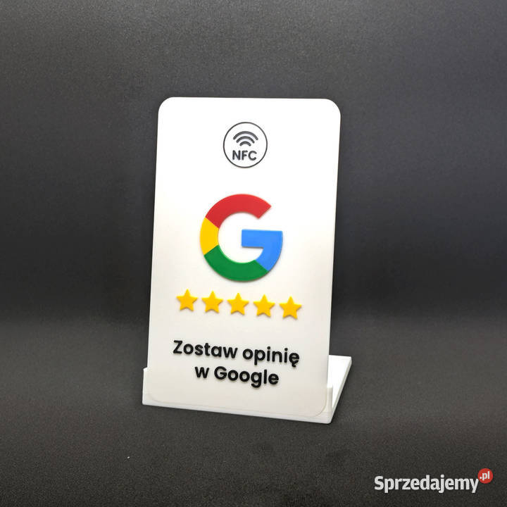 Tabliczka Google NFC z podstawką Zostaw opinię w Morawica