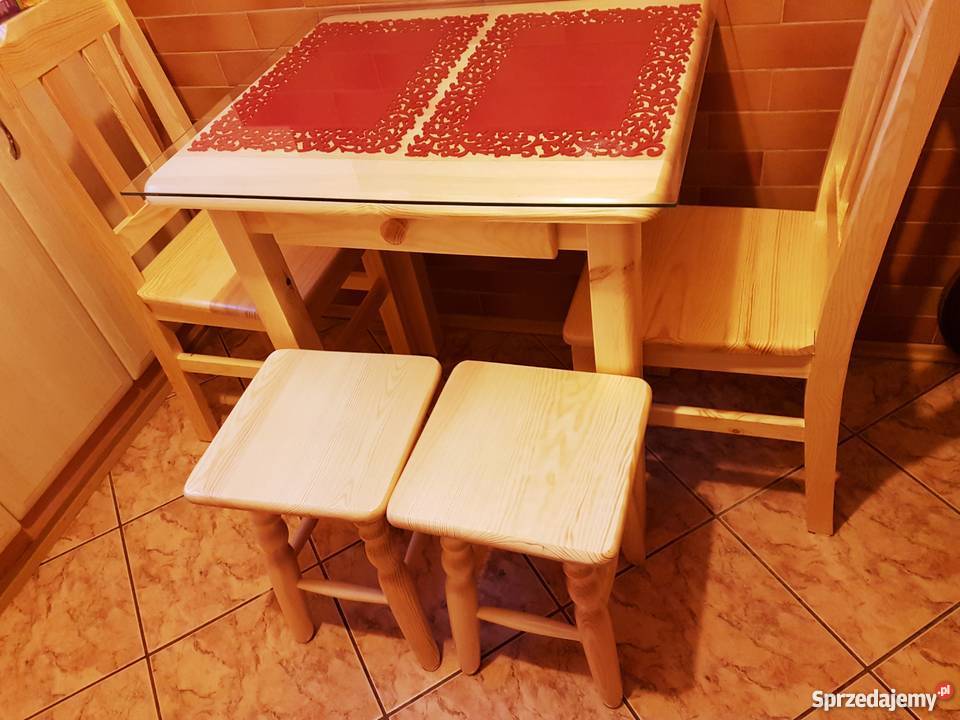 MASYWNY stół drewniany kuchenny 80x50 NOWY stoły na wymiar