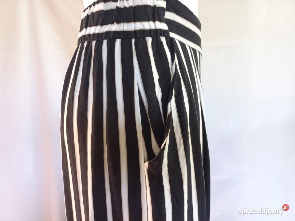 Spodnie damskie Kuloty PASKI r 40 HM wiskoza kolorowy Spodnie Białystok sprzedam