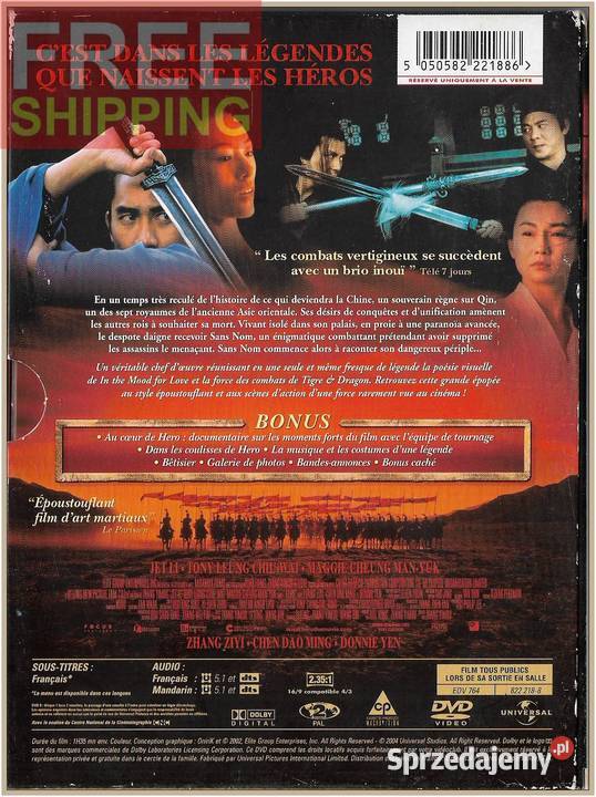 Hero 2002 2DVD Ying xiong Krynica-Zdrój sprzedam
