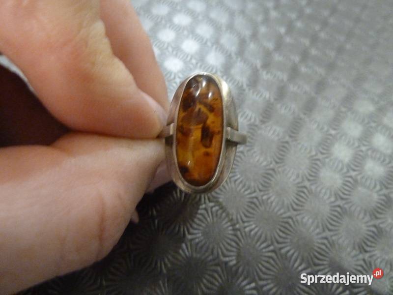 Srebrny z bursztynem Fischland 835 Zegarki i Biżuteria Radom