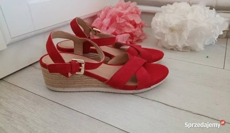 Sandały na koturnie espadryle Geox wartość 690 Sandały i klapki